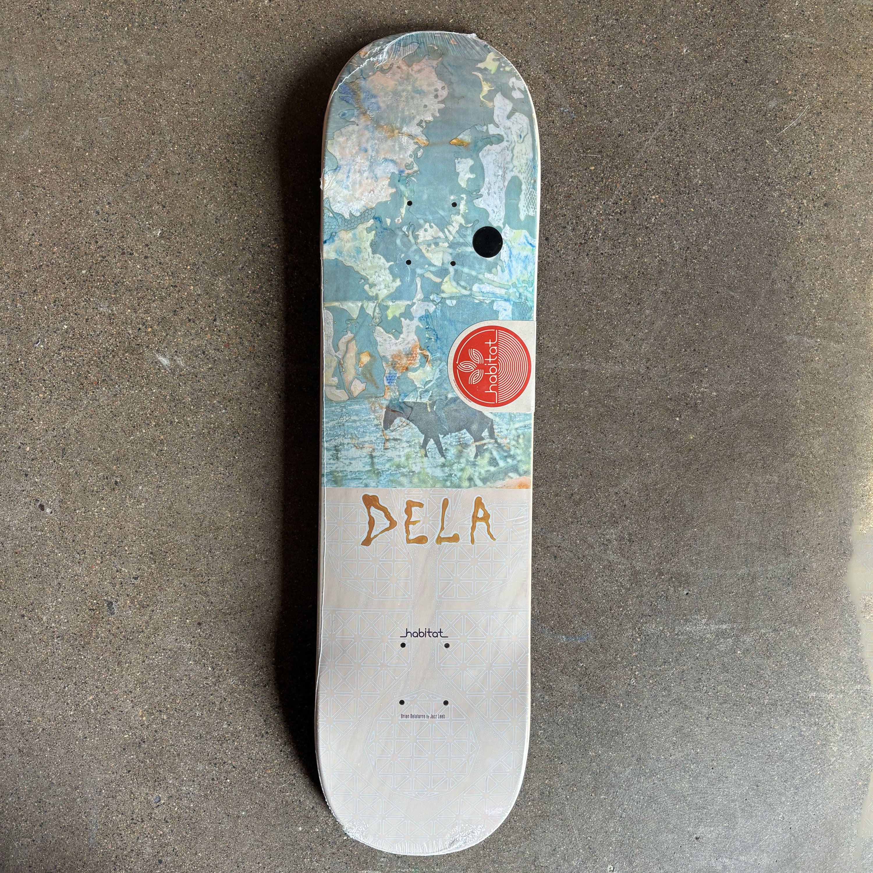 Full image of deck with watercolor art.